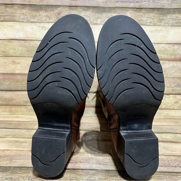 Clark’s Brown Leather Knee High Riding Boots - Picture 7 of 11